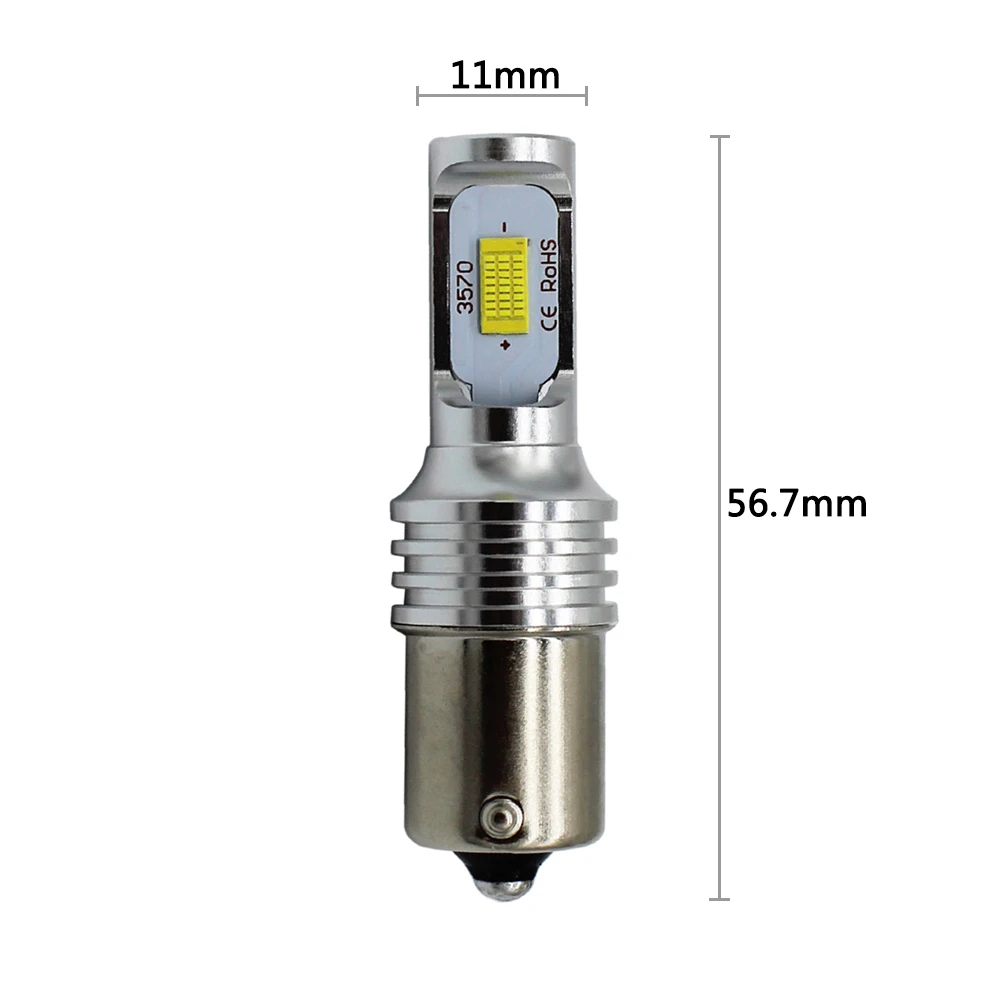 CJXMX 1156 светодиодный BA15S P21W 1600LM 3570 CSP CanBus супер яркий автомобильный Светильник 3000K 6500K для задних фонарей сигнал поворота тормозной светильник