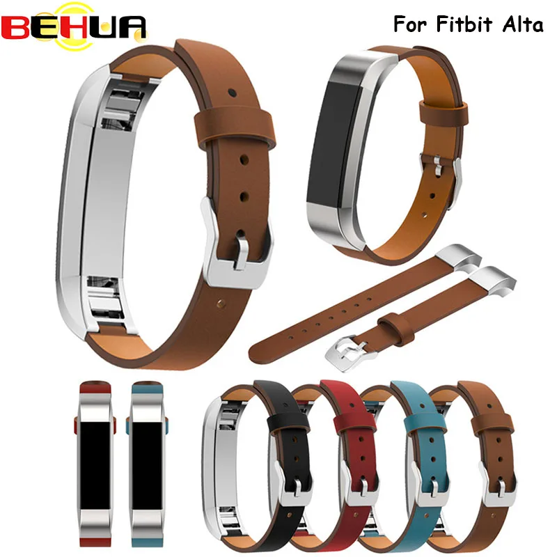 

Watchbands Luxury Double Tour Genuine Leather Watch Band Strap Bracelet For Fitbit Alta Tracker Wrist Band Strap Good Quality