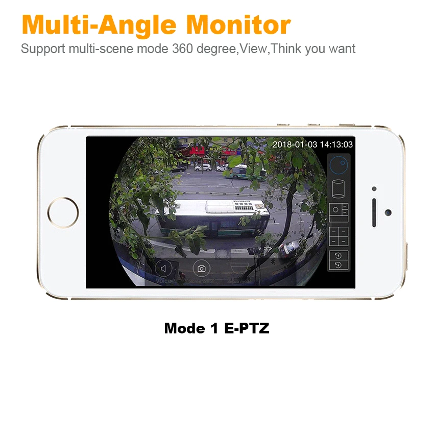 Smar Home Surveillance Outdoor Wi-Fi Camera 1.3M IP Camera 360 Panoramic Wireless SD Card Storage Security Cam Night Vision