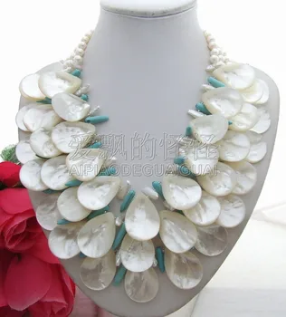

N130714 Beautiful! Pearl&Shell Necklace