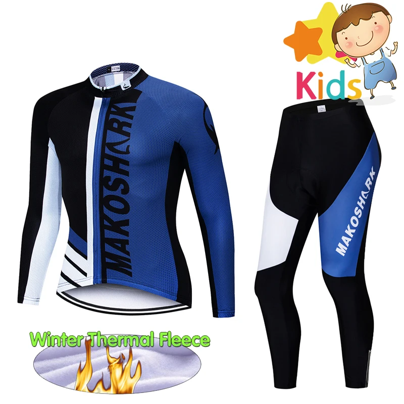 

Pro Children's Cycling Clothing Winter Thermal Fleece MTB Bike Clothes for Kids Team Cycling Jersey Set Maillot Ropa Ciclismo