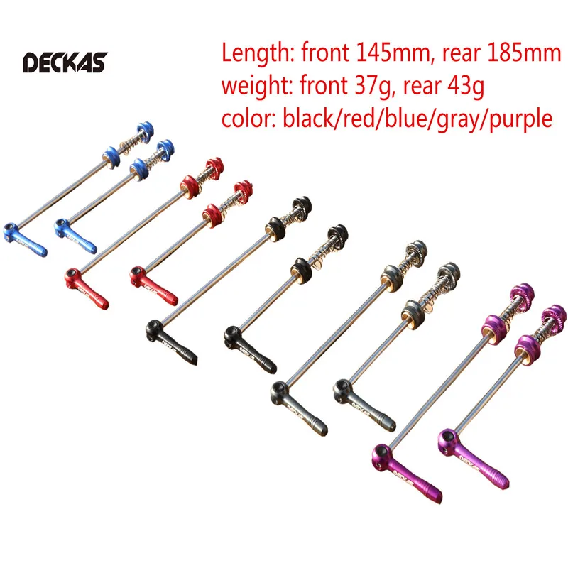 

DECKAS Light Alloy bicycle hub Quick Release Mountain MTB Bike Cycling Wheel Hub Skewers Set MTB Quick-release Lever