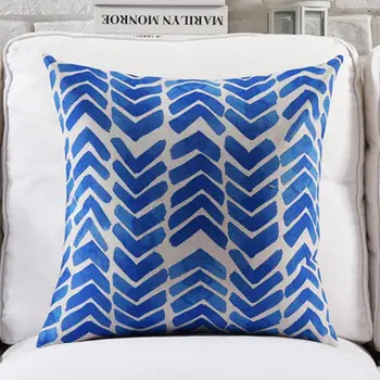무료 배송!! 블루 기하학적 사각형 던져 베개/almofadas 케이스 성인 십대 아이 아이 남자 소년, 패션 쿠션 커버 홈 장식