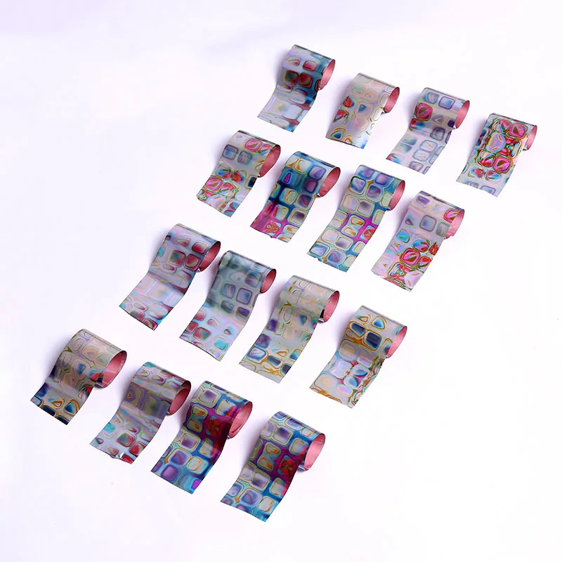 PTV58 8 шт/9 шт/10 шт Shimmer Holo 4*20 см Звездная Фольга для ногтей красочные наклейки для ногтей Звездные блестки переводные наклейки для маникюра украшения для ногтей - Цвет: PTV58