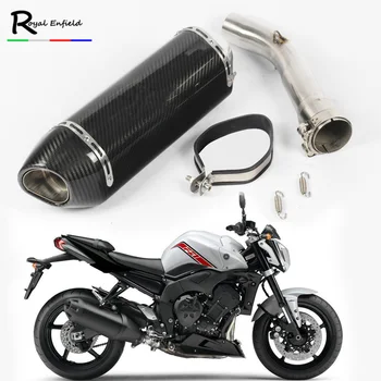 

ID:60mm FZ1 Motorcycle Muffler Exhaust Link Pipe Mid Pipe Motorbike Exhaust Muffler Escape Connect Pipe for FZ1 FZ1N FZ1000