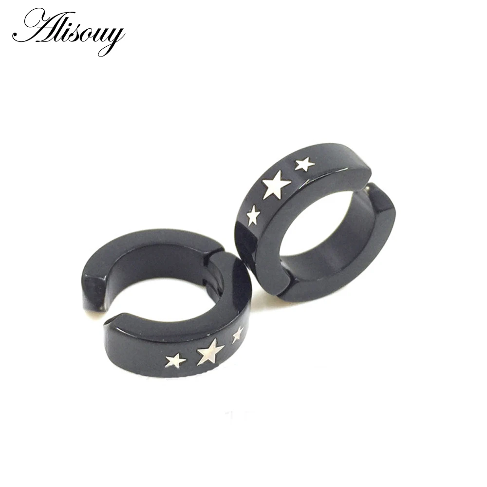 Alisouy – boucles d'oreilles à Clip en acier inoxydable, faux Piercing, Punk, pour hommes et femmes