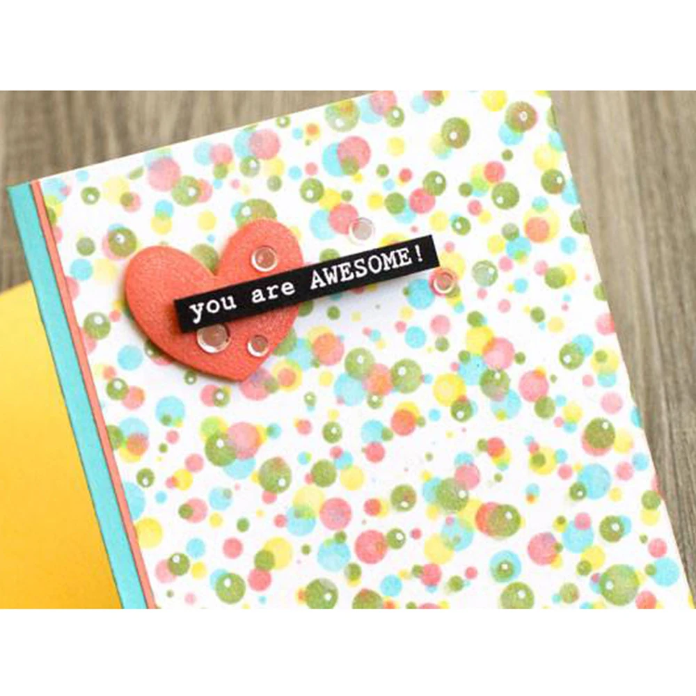 

1PC Tiny Bubbles Stencil for DIY Photo Album Decorative Embossing Paper Cards Making Craft Plastic Template Drawing Sheet
