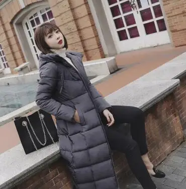 Размера плюс 4XL 5XL 6XL зимние куртки женские пуховые парки толстый пуховик женские пальто с капюшоном длинная теплая Повседневная зимняя верхняя одежда - Цвет: gray