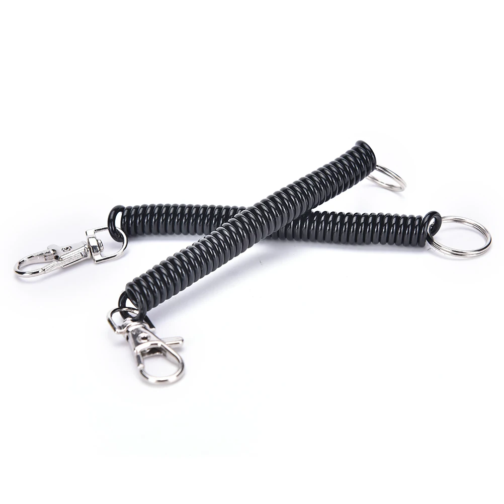 

Anti-lost Keychain Tactical Retractable Plastic Spring Elastic Rope Security Gear Tool For Outdoor Hiking Camping