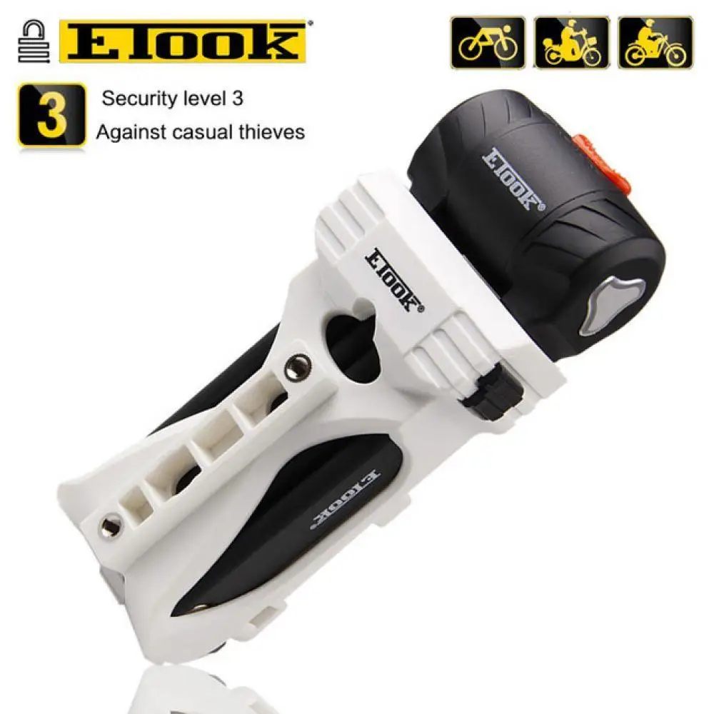 

ETOOK ET350 Anti-theft Folding Lock 750mm Bicycle Flip Locks Cycling MTB Road Bike Aluminum Alloy Body Lock Security Level 3