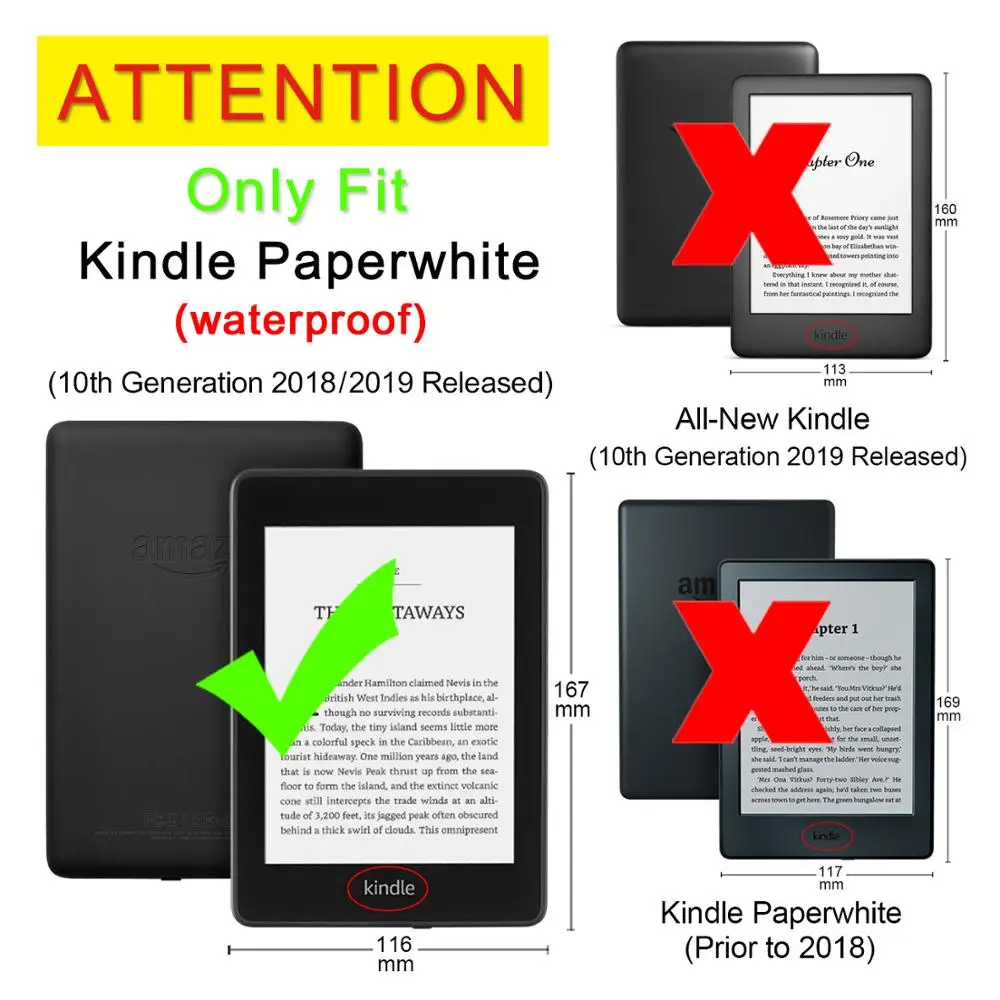 Магнитный умный чехол для Amazon New Kindle Paperwhite 4 Чехол для Kindle Paperwhite чехол