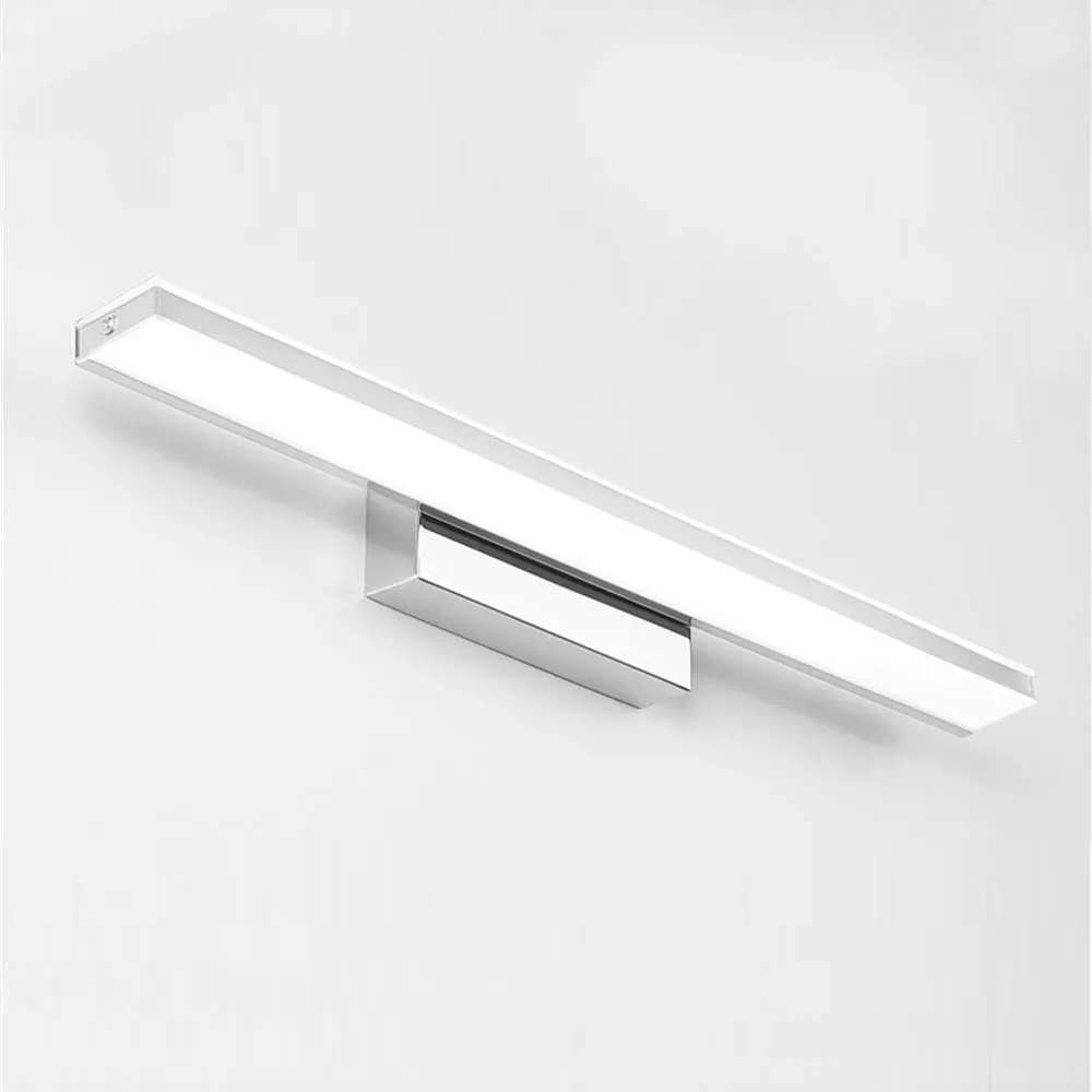 Простая светодиодная акриловая зеркальная фара 9 Вт 12 Вт AC85-265 водонепроницаемая и противотуманная лампа для ванной комнаты