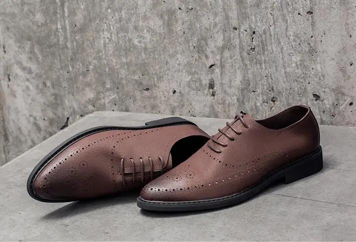 Genuine Soft Leather Pointed Toes Smart Casual Dress Shoes Carved Brogue Lace Up Breathable Summer Cut-Outs Sandals | Обувь