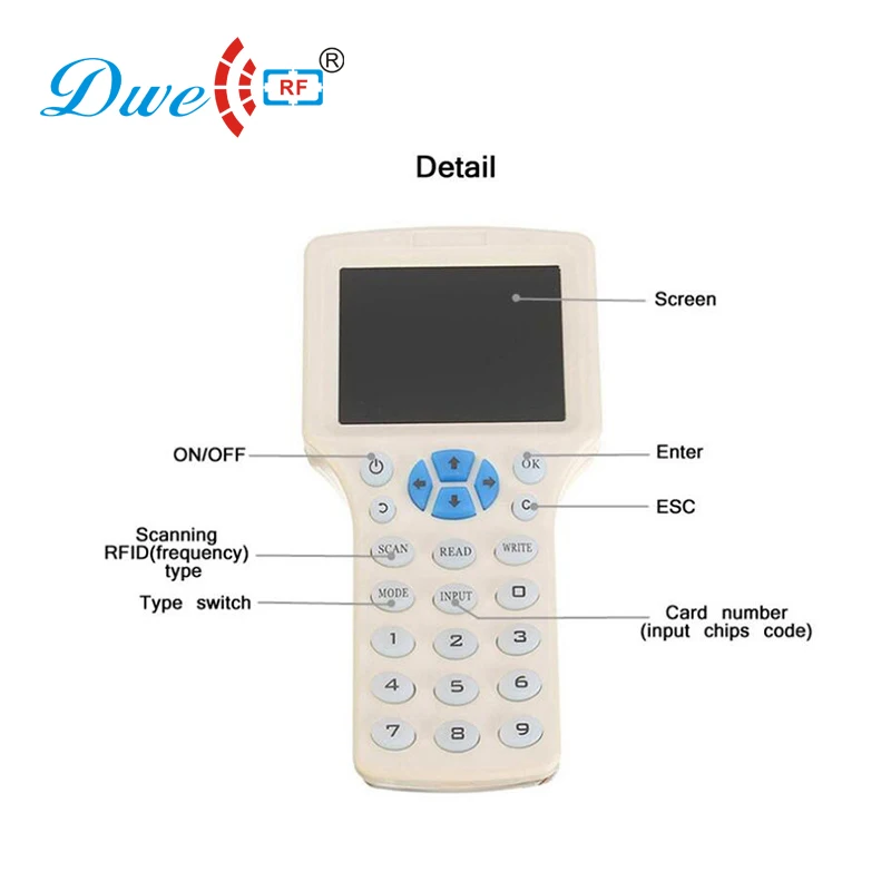 DWE cc rf контроля доступа Card Reader ключевой дубликатор pin-код смарт-карты машина программист копировальные RFID Копир