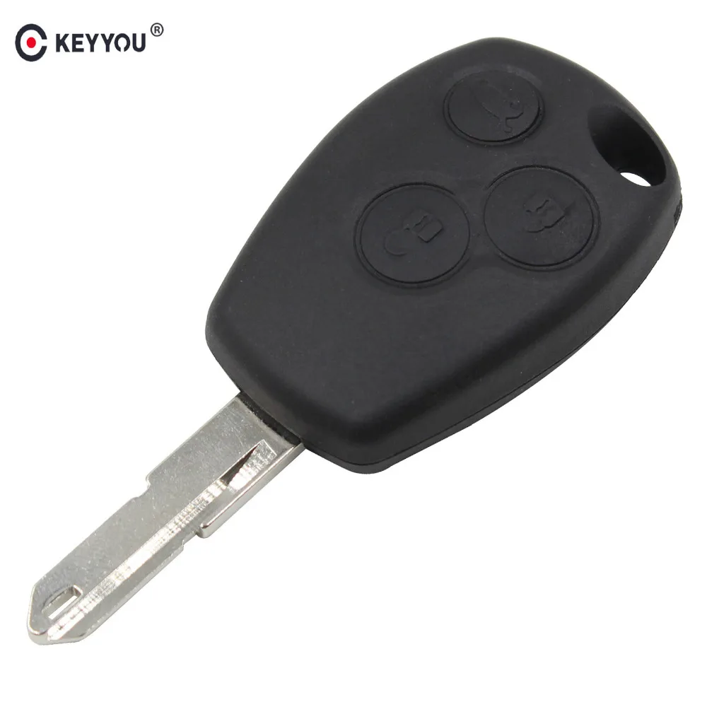 KEYYOU Remote Key Shell Case Cover 3 buttons for Renault Duster Logan Fluence Clio Vivaro Master Traffic Kangoo Megane laguna