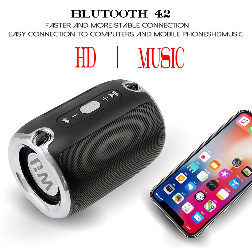  Wireless Bluetooth Speaker Mini Portable Speaker Stereo Surging Bass Handsfree Computer Speakers With Boombox TF Slot USB