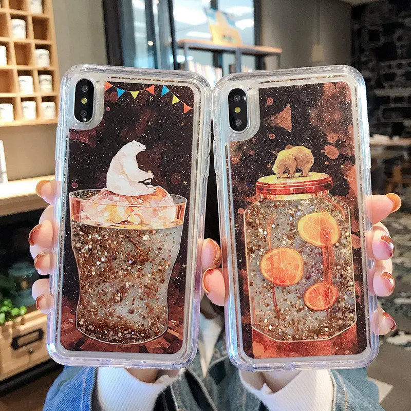 Блестящий чехол с зыбучим песком для Huawei Mate 20 Pro Lite Nova 4 3 2S прозрачный мягкий