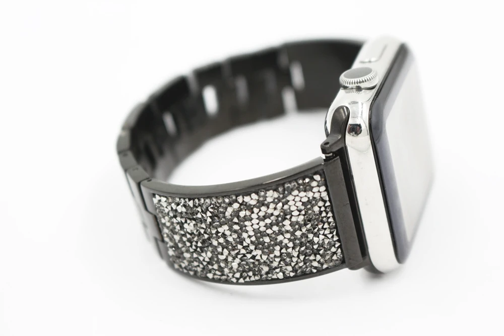 URVOI link Браслет для Apple Watch series 5 4 3 2 1 ремешок iwatch 40 мм 44 Роскошный Блестящий Цирконий