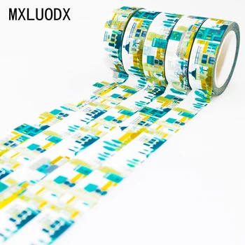 

Colored Build Washi Tape Set Masking Paper Tape Sticky Decorative Adhesive Tape DIY Decor Office Stationery Scrapbook 1PCS/Lot