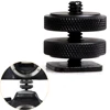 1 Set Metal Pro 1/4 inch Dual Nut Tripod Mount Screw Shoe Adapter for Flash Camera ► Photo 3/6