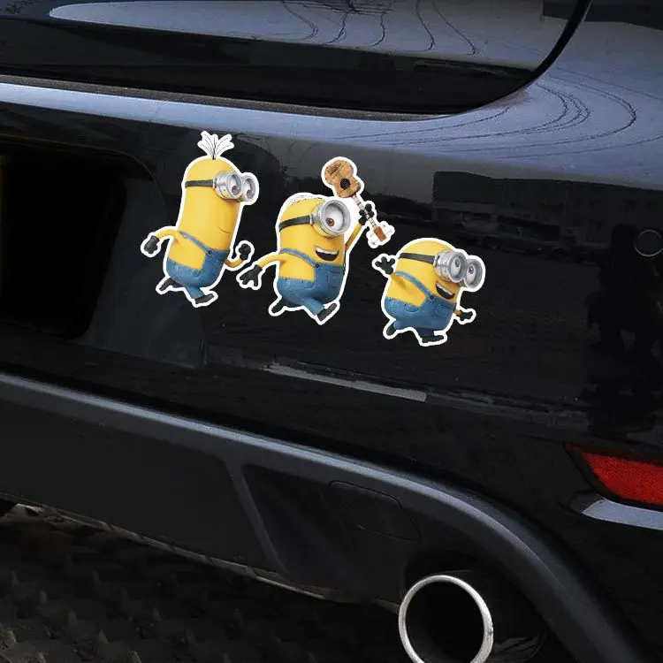 

Car Stickers Minions Cartoon Cute Funny Lovely Creative Decals Waterproof Reflective Auto Tuning Styling 21x11cm D16