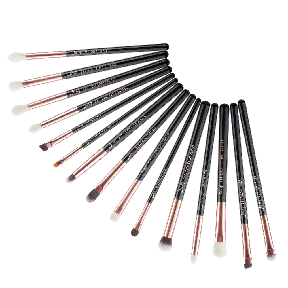 Günstige Jessup Schönheit 15Pcs Make Up Pinsel Set Dropshipping pinceaux maquillage Mehrere Farben EyeLiner Shader Concealer Pinsel