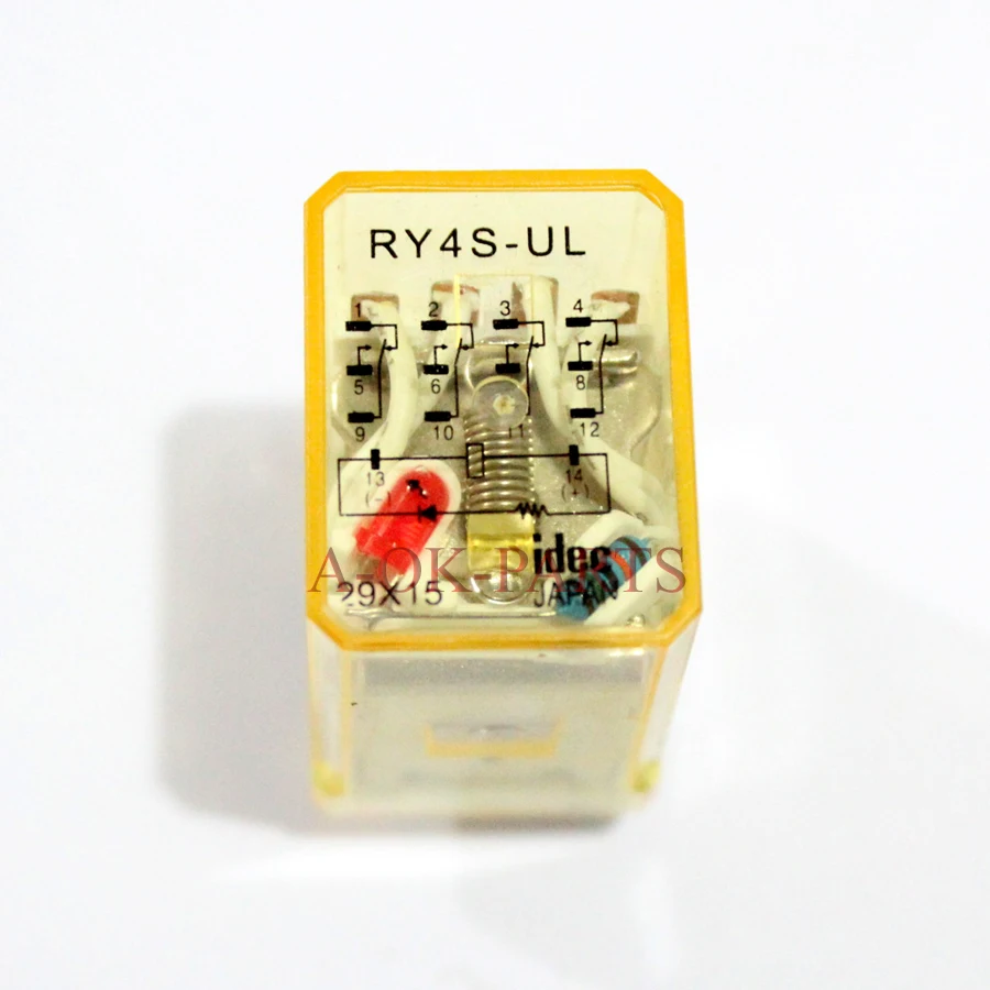 IDEC RY4S U AC 220V 14 Pin 220VAC Mini Relay With Power Indicator Lamp Lightin