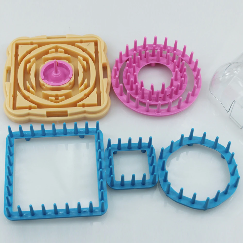 

9 Sizes/set Knitting Loom Flower Daisy Pattern Maker DIY Wool Yarn Needle Knit Hobby Loom Knitting Machine Sewing Tools