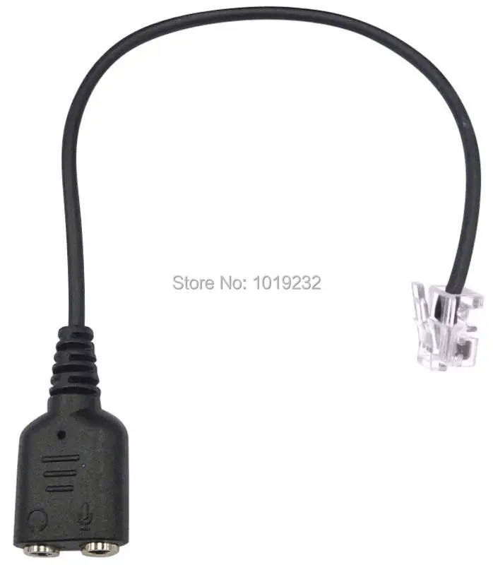 Headset Buddy Adapter Dual 3.5mm PC Computer Headset to RJ9 plug Cisco