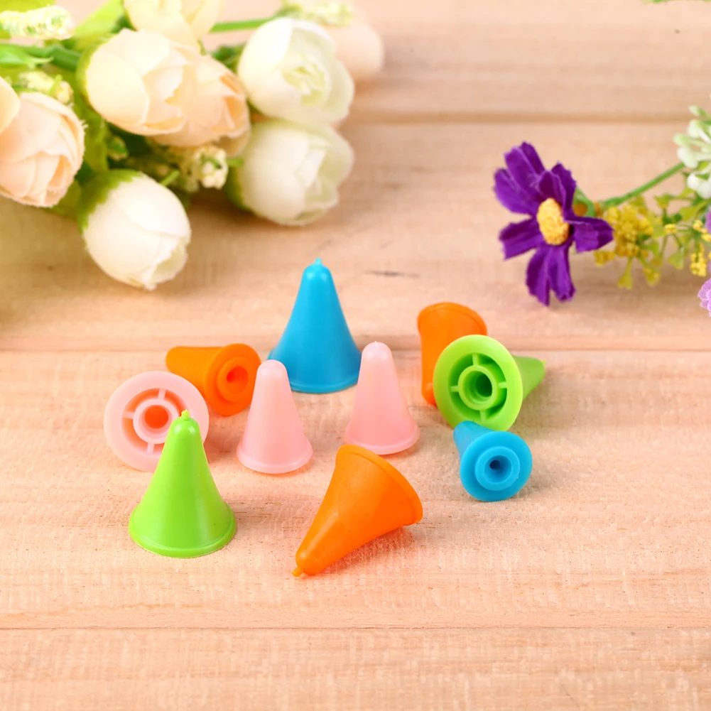 

10pcs Rubber Cone Shape Knit Knitting Needles Cap Tips Point Protectors in 2 Sizes for Craft Knitting Sewing Accessories