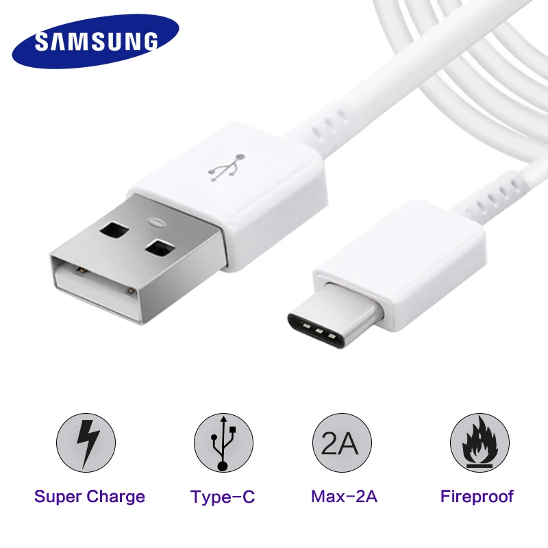 Goede Samsung S9 S8 S 9 Plus Originele Fast Charger Type C Kabel Converter Connector Auto Lading Data Cabel 1.2 m 2A USB Type C Opladen