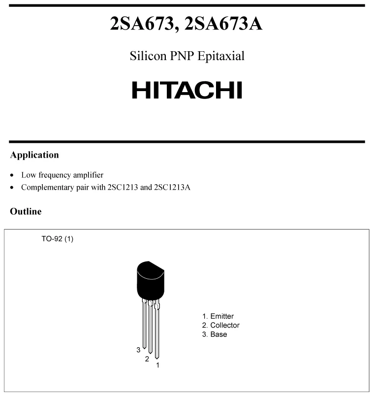 2018 hot sale 30pcs/50pcs Hitachi 2SA673C (A673,PNP) audio commonly used small power transistor free shipping