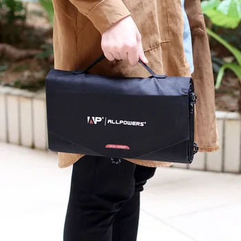 ALLPOWERS 100W 18V 12V Portable Solar Panel Foldable Solar Battery Charger for Laptop Mobile Phone Power Station Travel Camping 6