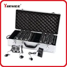 2pcs Transmitter + 60pcs Receiver+Charger Case YARMEE UHF PLL Wireless tour guide system voice device teaching earphones