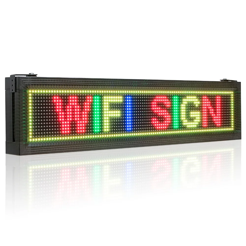 P10 - Cartello A LED Per Esterni Programmabile, Schermo Digitale 288x32 Pixel, 292x35 Cm, Controllo WiFi E USB, Personalizzabile Per Pubblicità E Negozi - 3