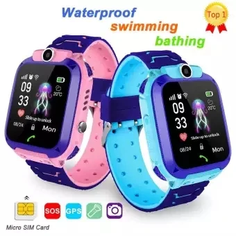 

Best Kids Smart Watch Waterproof LBS Tracker Touch Screen SOS Children watch Anti Lost Gift Q12 2019 Baby Boy Girl Smartwatches
