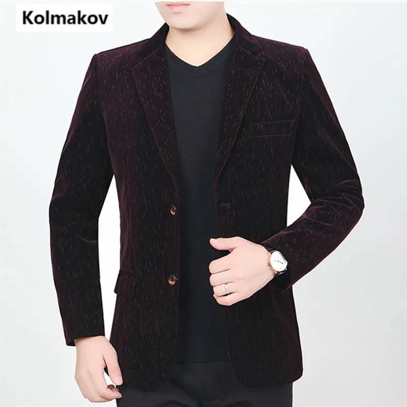 Новый однотонный мужской костюм весна 2019 мужские классические модные блейзеры