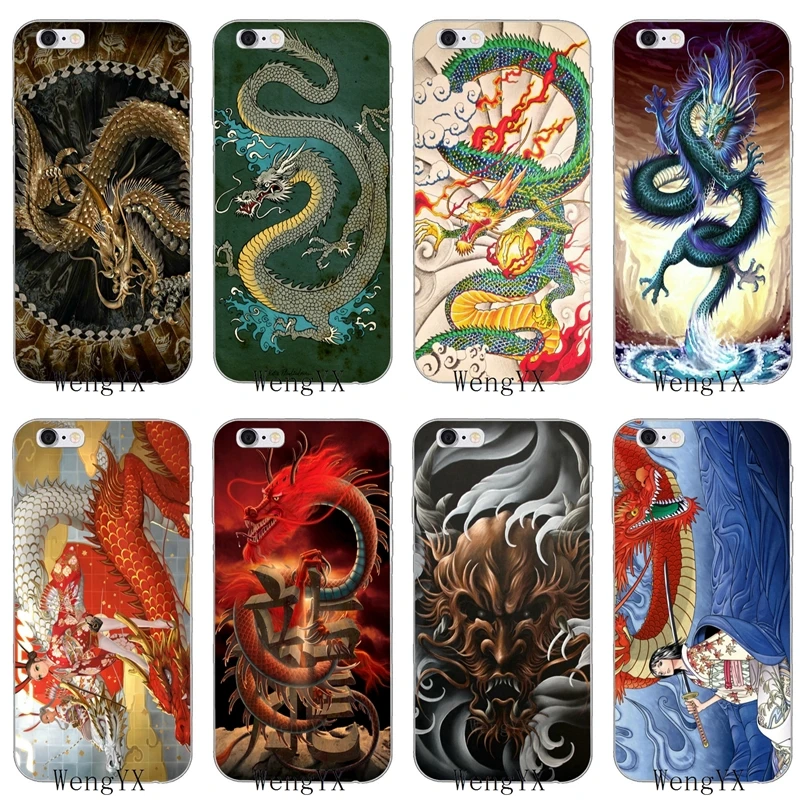 

china Japanese Dragon TATTOO Soft phone case For Xiaomi Mi A2 6X 8 SE Pro Lite Mix Max 3 Redmi S2 6A Note 6 Pocophone F1