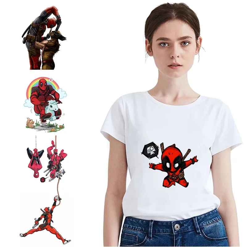 

Marvel Movie Deadpool Summer Plus Size Loose O-NECK Modal Short Sleeve Tshirt Women Fashion Casual Women's Tee A193291