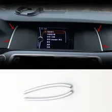 CNORICARC Chrome ABS Controllo Centrale decorazione strisce 2 pz Schermata di Navigazione per BMW serie 5 F10 F18 520 525 528 2011-14
