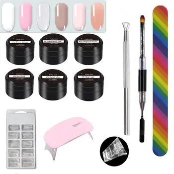

12 pcs/set Manicure Fast Extension Gel Set Poly Gel Nail Art Kit