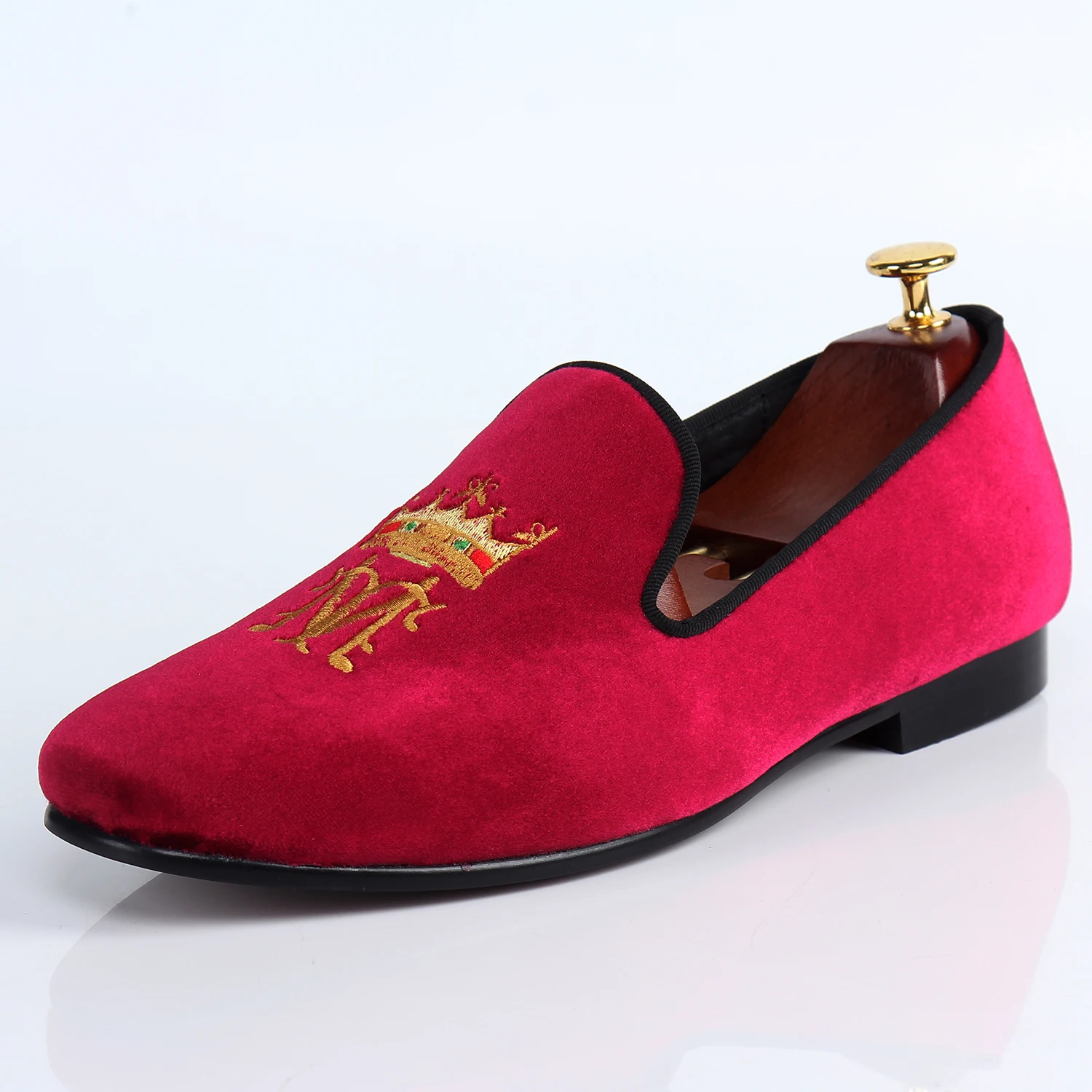 mens burgundy slip on shoes