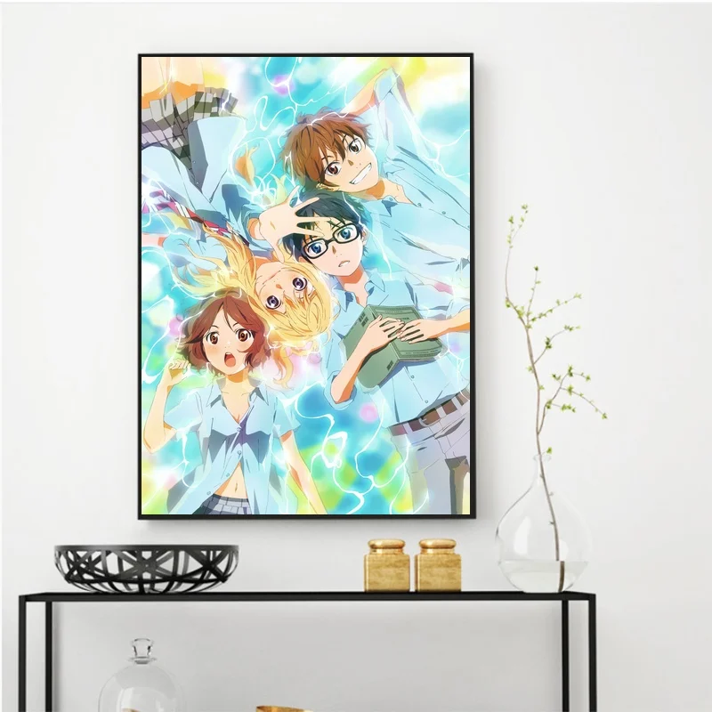 

Canvas Wall Artwork Painting Home Decoration Your Lie in April Animation Nordic Poster Printed Modular Pictures For Living Room