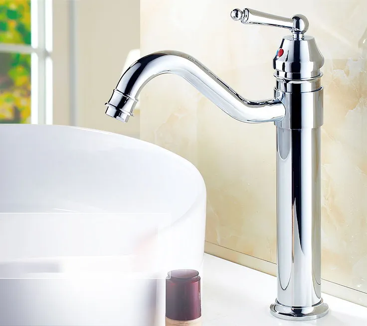 

Polished Chrome Brass Gooseneck Single Handle Swivel Kitchen Bathroom Sink Basin Faucet Mixer Taps anf207