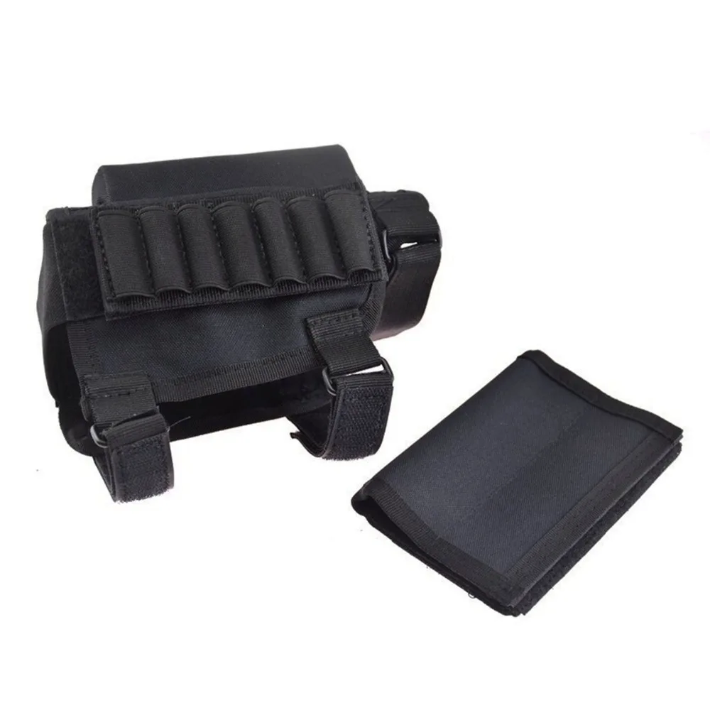 2-H001 Tactical Rifle Cheek Rest Riser Pad Ammo Cartridges Holder Carrier Canvas Pouch Round Cartridge bag shell Buttstock Ammo (7)