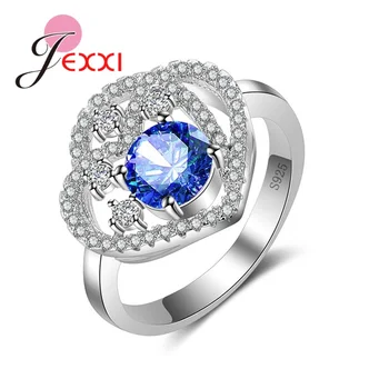 

New AAA Cubic Zirconia Fashion Brand Silver Jewelry Wedding Engagement Ring For Women Top Quality Anillos Bijoux