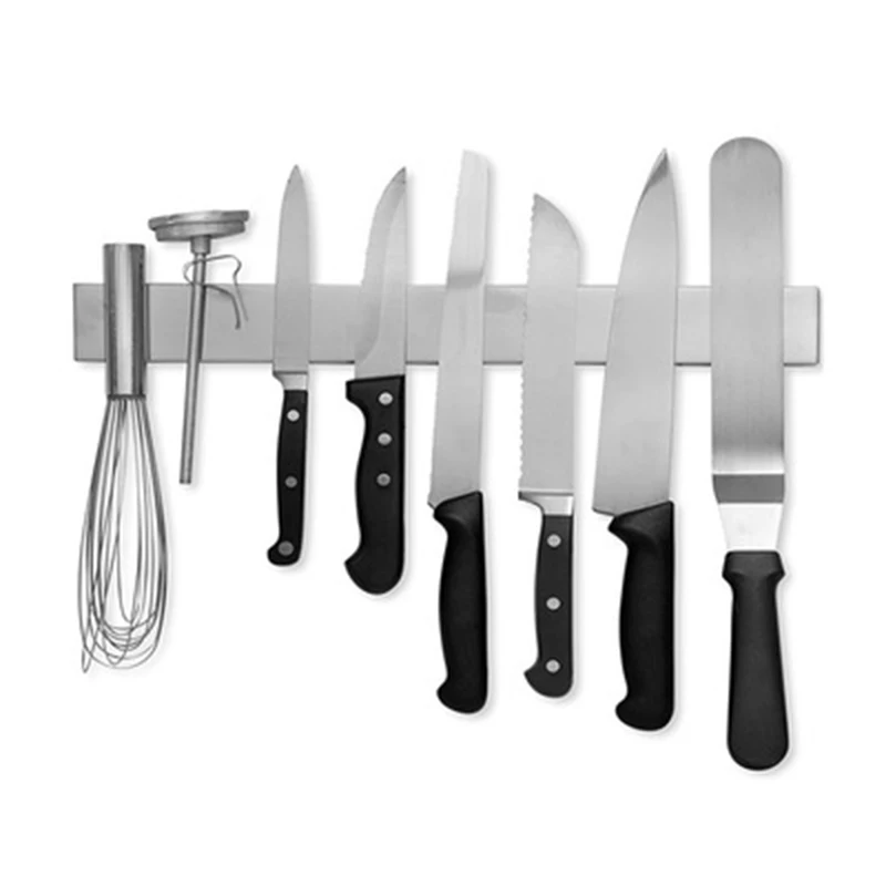 

Magnetic Self-adhesive 31cm Length Knife Holder Stainless Steel 304 Block Magnet Knife Holder Rack Stand For knives