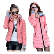 2018 New Wadded Jacket Female Women Winter Jacket Cotton Coat Slim Parkas Ladies Plus Size Maxi