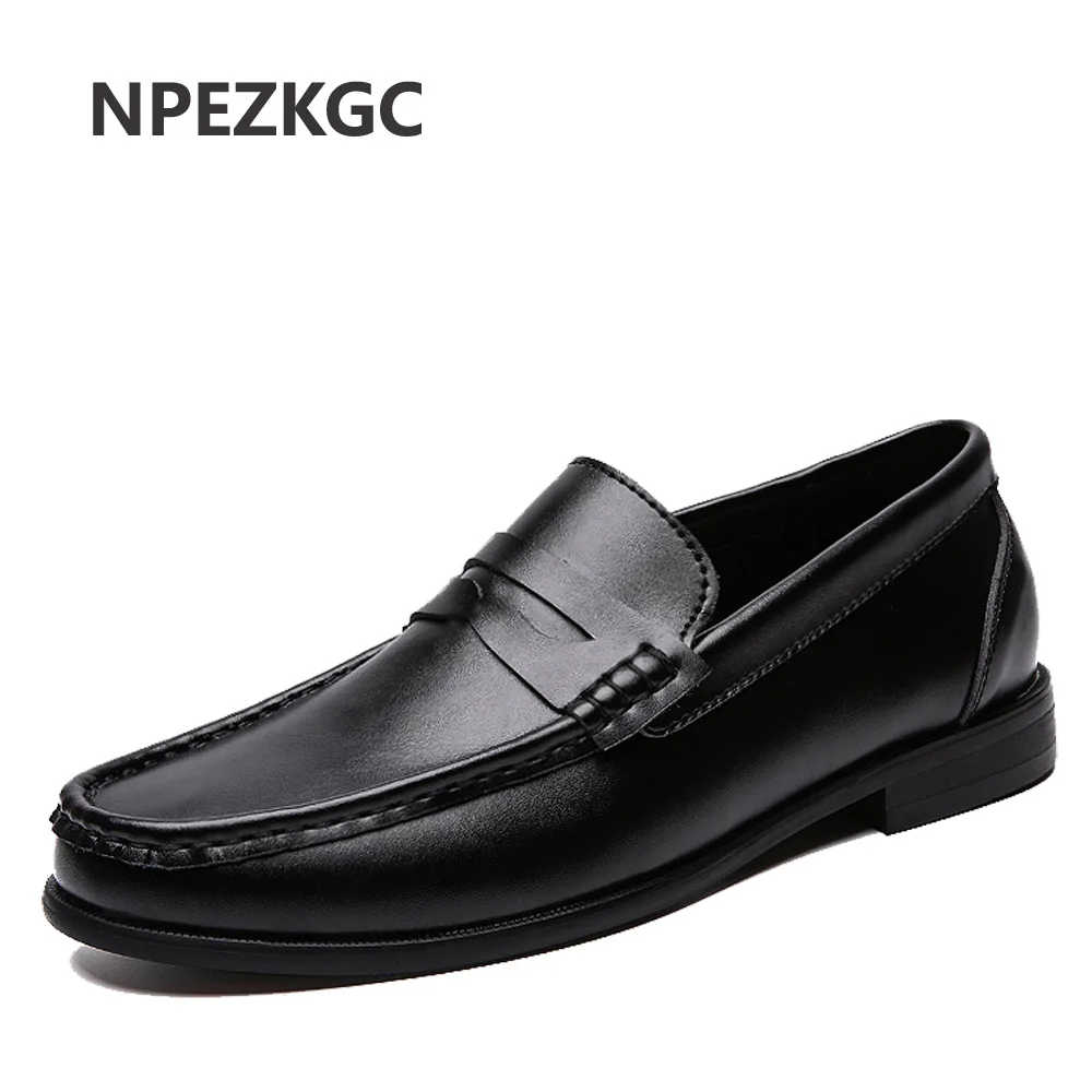 

NPEZKGC Man 2019 Business Male Shoe Fashion Men Wedding Dress Formal Shoes Leather Luxury men office social party shoes