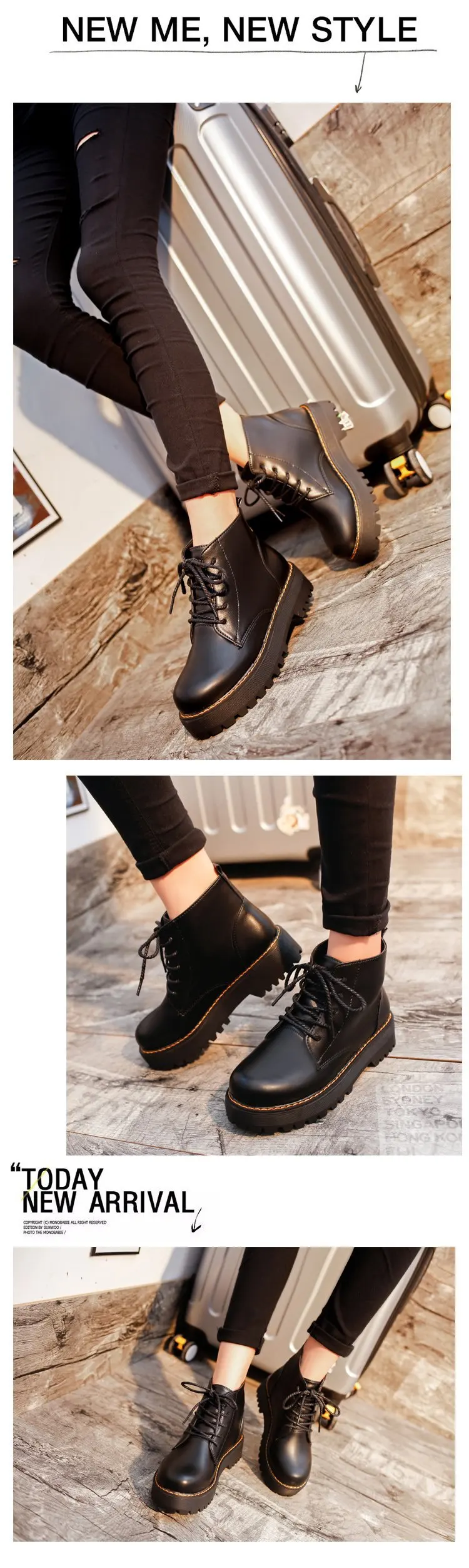 Ботильоны с круглым носком; женские ботинки на шнуровке на плоской подошве; Байкерская обувь черного цвета в стиле милитари; botas mujer; Ботинки Martin в байкерском стиле